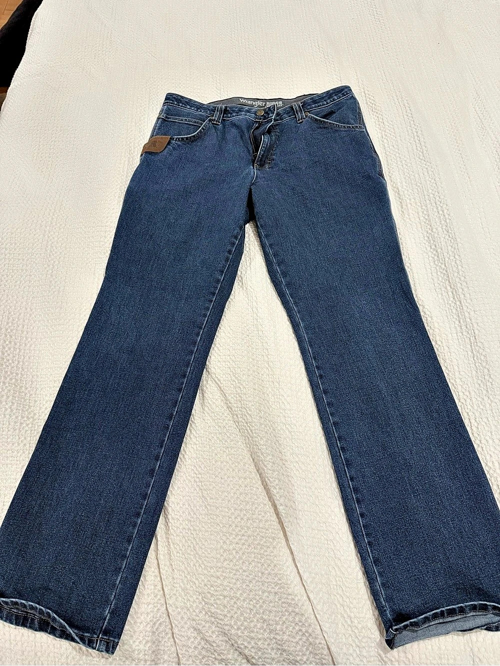 Wrangler Retro Straight Leg Jeans in Blue Size 14 (32 x 32)